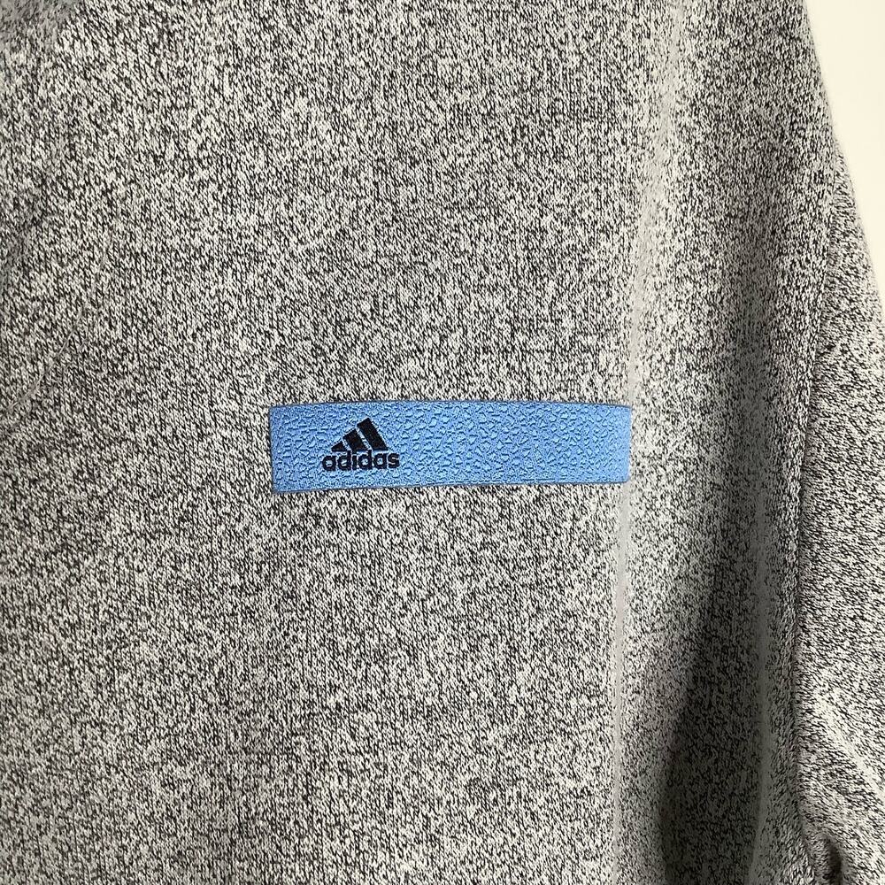 adidas Gray And Blue Zip Front Athletic Jacket Size Small - Picture 3 of 6